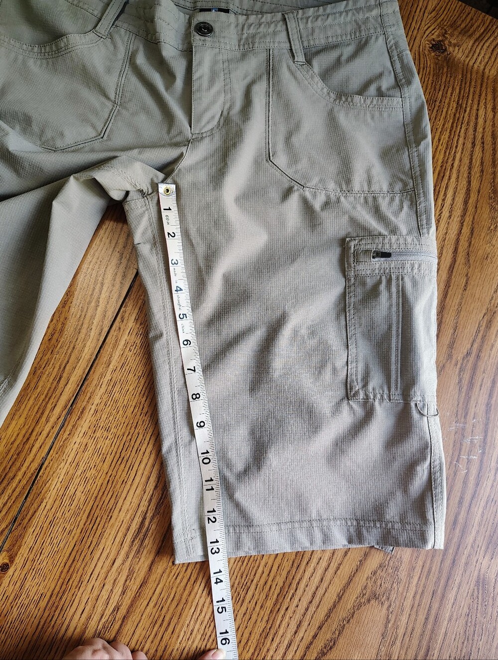 KUHL Horizon Women's Outdoor Hiking Cargo Shorts Roll Hem Stone color size 10. - Picture 12 of 15
